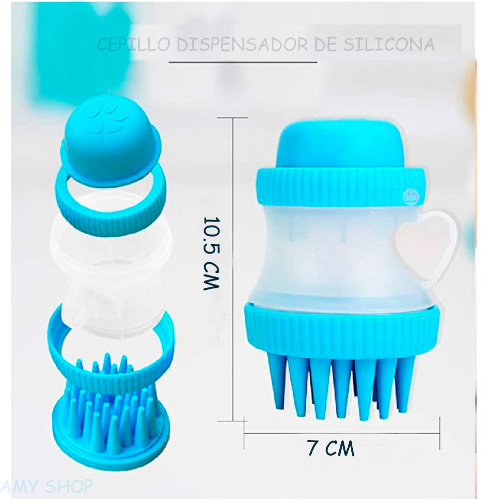 Cepillo Silicona con Dispensador Mascota